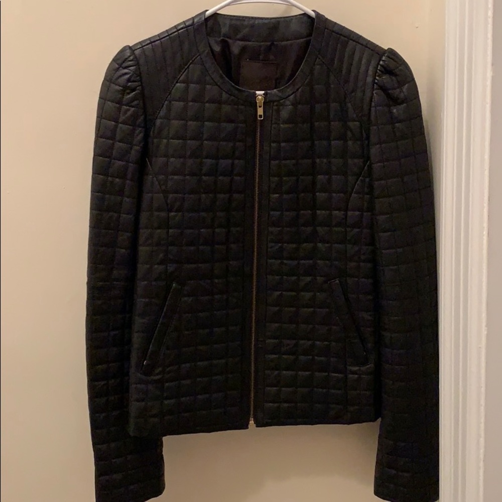 Joie quilter leather jacket size small